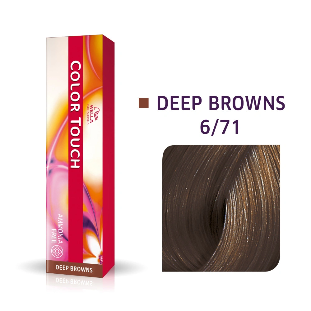 Wella Color Touch Hajszínező - 6/71 60ml Dark Blonde Brown Ash képe 2